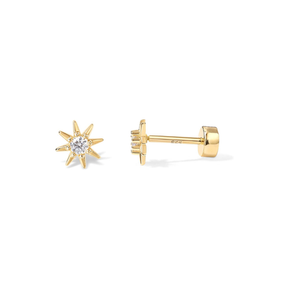 Sunburst-Ohrringe | Gold